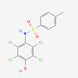 molecular formula C13H9Cl4NO3S B3830456 4-methyl-N-(2,3,5,6-tetrachloro-4-hydroxyphenyl)benzenesulfonamide 