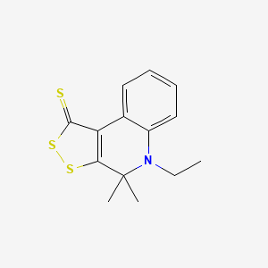 molecular formula C14H15NS3 B3830463 5-ethyl-4,4-dimethyl-4,5-dihydro-1H-[1,2]dithiolo[3,4-c]quinoline-1-thione 