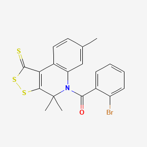 molecular formula C20H16BrNOS3 B3830476 5-(2-bromobenzoyl)-4,4,7-trimethyl-4,5-dihydro-1H-[1,2]dithiolo[3,4-c]quinoline-1-thione 