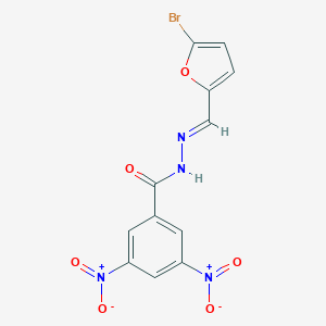 molecular formula C12H7BrN4O6 B383049 N'-[(5-bromo-2-furyl)methylene]-3,5-bisnitrobenzohydrazide 