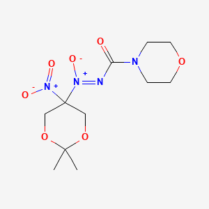 molecular formula C11H18N4O7 B3830496 4-{[(2,2-dimethyl-5-nitro-1,3-dioxan-5-yl)-ONN-azoxy]carbonyl}morpholine 