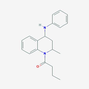 molecular formula C20H24N2O B3830525 1-butyryl-2-methyl-N-phenyl-1,2,3,4-tetrahydro-4-quinolinamine 