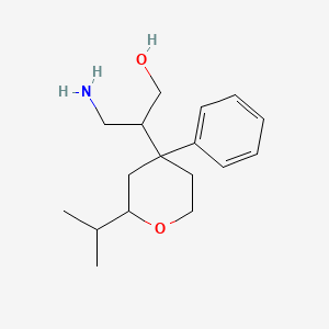 molecular formula C17H27NO2 B3830536 3-amino-2-(2-isopropyl-4-phenyltetrahydro-2H-pyran-4-yl)-1-propanol 