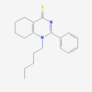 molecular formula C19H24N2S B383055 1-pentyl-2-phenyl-5,6,7,8-tetrahydro-4(1H)-quinazolinethione CAS No. 371143-76-9