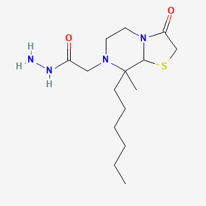 2-(8-hexyl-8-methyl-3-oxohexahydro-7H-[1,3]thiazolo[3,2-a]pyrazin-7-yl)acetohydrazide