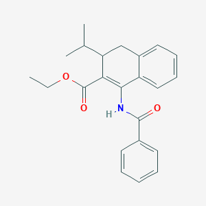 molecular formula C23H25NO3 B3830580 ethyl 1-(benzoylamino)-3-isopropyl-3,4-dihydro-2-naphthalenecarboxylate 