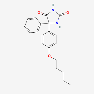 molecular formula C20H22N2O3 B3830591 5-[4-(pentyloxy)phenyl]-5-phenyl-2,4-imidazolidinedione 