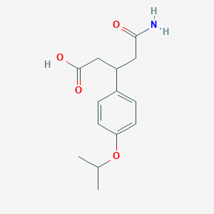 molecular formula C14H19NO4 B3830593 5-amino-3-(4-isopropoxyphenyl)-5-oxopentanoic acid 