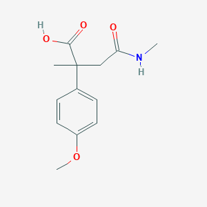 molecular formula C13H17NO4 B3830598 2-(4-methoxyphenyl)-2-methyl-4-(methylamino)-4-oxobutanoic acid 