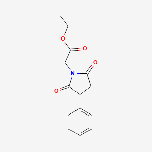molecular formula C14H15NO4 B3830607 ethyl (2,5-dioxo-3-phenyl-1-pyrrolidinyl)acetate CAS No. 64505-33-5