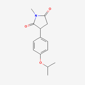 molecular formula C14H17NO3 B3830616 3-(4-isopropoxyphenyl)-1-methyl-2,5-pyrrolidinedione 