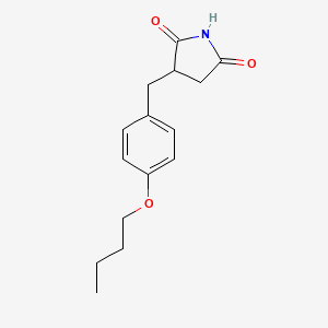 molecular formula C15H19NO3 B3830631 3-(4-butoxybenzyl)-2,5-pyrrolidinedione 