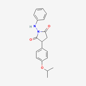 molecular formula C19H20N2O3 B3830634 1-anilino-3-(4-isopropoxyphenyl)-2,5-pyrrolidinedione CAS No. 112706-45-3