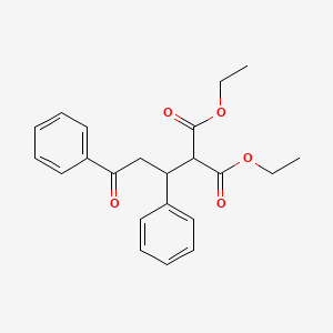 molecular formula C22H24O5 B3830638 diethyl (3-oxo-1,3-diphenylpropyl)malonate CAS No. 7472-83-5