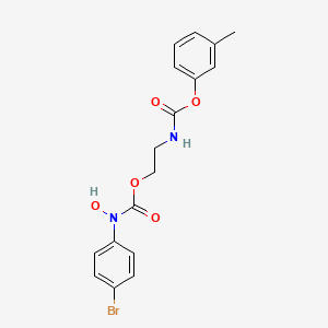 molecular formula C17H17BrN2O5 B3830644 2-{[(3-methylphenoxy)carbonyl]amino}ethyl (4-bromophenyl)hydroxycarbamate 