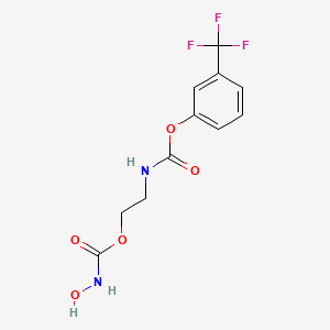 molecular formula C11H11F3N2O5 B3830655 2-({[3-(trifluoromethyl)phenoxy]carbonyl}amino)ethyl hydroxycarbamate 
