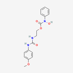 molecular formula C17H19N3O5 B3830656 2-({[(4-methoxyphenyl)amino]carbonyl}amino)ethyl hydroxy(phenyl)carbamate 