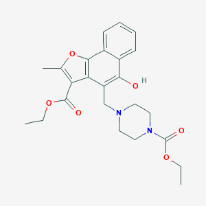 Ethyl 4-{[3-(ethoxycarbonyl)-5-hydroxy-2-methylnaphtho[1,2-b]furan-4-yl]methyl}piperazine-1-carboxylate