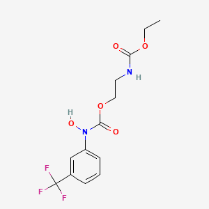 molecular formula C13H15F3N2O5 B3830663 2-[(ethoxycarbonyl)amino]ethyl hydroxy[3-(trifluoromethyl)phenyl]carbamate 