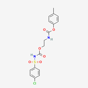 molecular formula C17H17ClN2O6S B3830668 2-{[(4-methylphenoxy)carbonyl]amino}ethyl [(4-chlorophenyl)sulfonyl]carbamate 