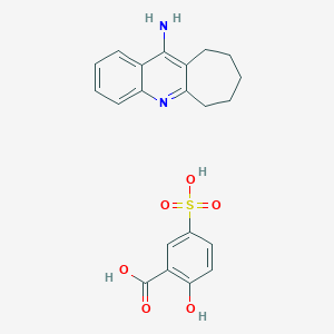 molecular formula C21H22N2O6S B3830696 2-hydroxy-5-sulfobenzoic acid - 7,8,9,10-tetrahydro-6H-cyclohepta[b]quinolin-11-amine (1:1) 