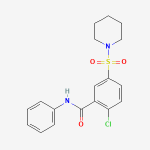 2-chloro-N-phenyl-5-(1-piperidinylsulfonyl)benzamide