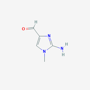 molecular formula C5H7N3O B038307 2-amino-1-methyl-1H-imidazole-4-carbaldehyde CAS No. 117969-90-1