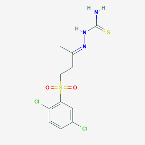 molecular formula C11H13Cl2N3O2S2 B3830704 4-[(2,5-dichlorophenyl)sulfonyl]-2-butanone thiosemicarbazone 