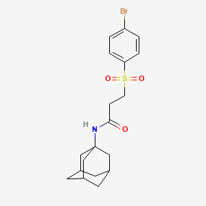 molecular formula C19H24BrNO3S B3830714 N-1-adamantyl-3-[(4-bromophenyl)sulfonyl]propanamide 