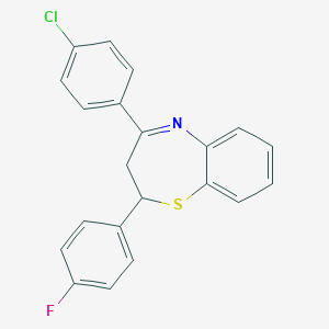 4-(4-Chlorophenyl)-2-(4-fluorophenyl)-2,3-dihydro-1,5-benzothiazepine