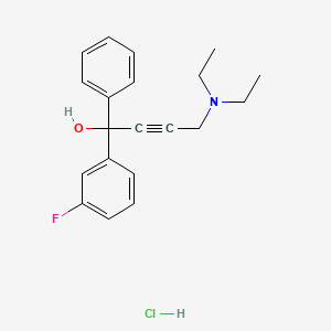 molecular formula C20H23ClFNO B3830740 4-(diethylamino)-1-(3-fluorophenyl)-1-phenyl-2-butyn-1-ol hydrochloride 