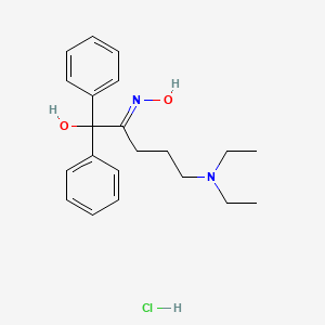 molecular formula C21H29ClN2O2 B3830746 5-(diethylamino)-1-hydroxy-1,1-diphenyl-2-pentanone oxime hydrochloride 