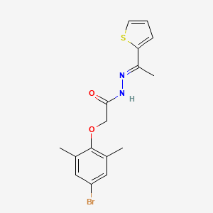 molecular formula C16H17BrN2O2S B3830757 2-(4-bromo-2,6-dimethylphenoxy)-N'-[1-(2-thienyl)ethylidene]acetohydrazide 