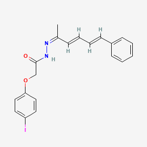 2-(4-iodophenoxy)-N'-(1-methyl-5-phenyl-2,4-pentadien-1-ylidene)acetohydrazide