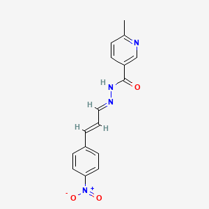 6-methyl-N'-[3-(4-nitrophenyl)-2-propen-1-ylidene]nicotinohydrazide