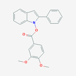 molecular formula C23H19NO4 B383079 1-[(3,4-dimethoxybenzoyl)oxy]-2-phenyl-1H-indole 