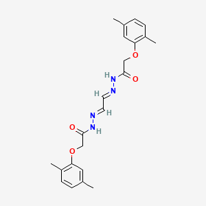 molecular formula C22H26N4O4 B3830797 N',N''-1,2-ethanediylidenebis[2-(2,5-dimethylphenoxy)acetohydrazide] 