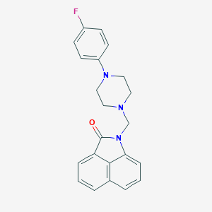 molecular formula C22H20FN3O B383081 1-((4-(4-fluorophenyl)piperazin-1-yl)methyl)benzo[cd]indol-2(1H)-one CAS No. 446270-14-0