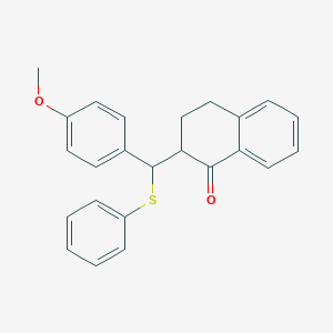molecular formula C24H22O2S B383084 2-[(4-Methoxyphenyl)phenylthiomethyl]-2,3,4-trihydronaphthalen-1-one CAS No. 379252-60-5