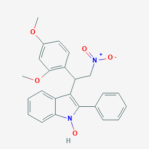 molecular formula C24H22N2O5 B383085 3-[1-(2,4-dimethoxyphenyl)-2-nitroethyl]-2-phenyl-1H-indol-1-ol CAS No. 380192-86-9