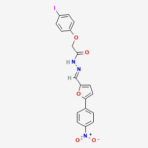 molecular formula C19H14IN3O5 B3830852 2-(4-iodophenoxy)-N'-{[5-(4-nitrophenyl)-2-furyl]methylene}acetohydrazide 