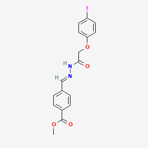 molecular formula C17H15IN2O4 B3830860 methyl 4-{2-[(4-iodophenoxy)acetyl]carbonohydrazonoyl}benzoate 