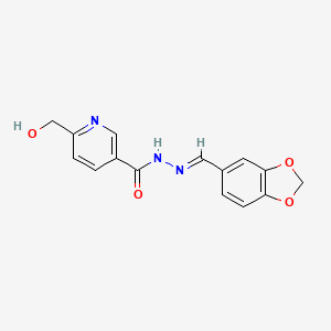 N'-(1,3-benzodioxol-5-ylmethylene)-6-(hydroxymethyl)nicotinohydrazide