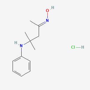molecular formula C12H19ClN2O B3830901 4-anilino-4-methyl-2-pentanone oxime hydrochloride 