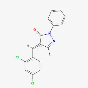 molecular formula C17H12Cl2N2O B3830911 4-(2,4-dichlorobenzylidene)-5-methyl-2-phenyl-2,4-dihydro-3H-pyrazol-3-one 