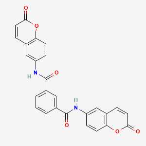 molecular formula C26H16N2O6 B3830913 N,N'-bis(2-oxo-2H-chromen-6-yl)isophthalamide 