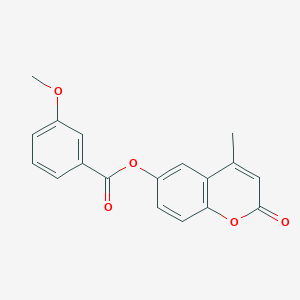 molecular formula C18H14O5 B3830914 4-methyl-2-oxo-2H-chromen-6-yl 3-methoxybenzoate 