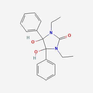 molecular formula C19H22N2O3 B3830934 1,3-diethyl-4,5-dihydroxy-4,5-diphenyl-2-imidazolidinone 