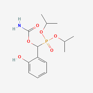 molecular formula C14H22NO6P B3830990 diisopropyl [[(aminocarbonyl)oxy](2-hydroxyphenyl)methyl]phosphonate 