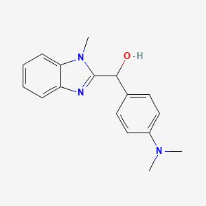 molecular formula C17H19N3O B3831007 [4-(dimethylamino)phenyl](1-methyl-1H-benzimidazol-2-yl)methanol CAS No. 34734-17-3